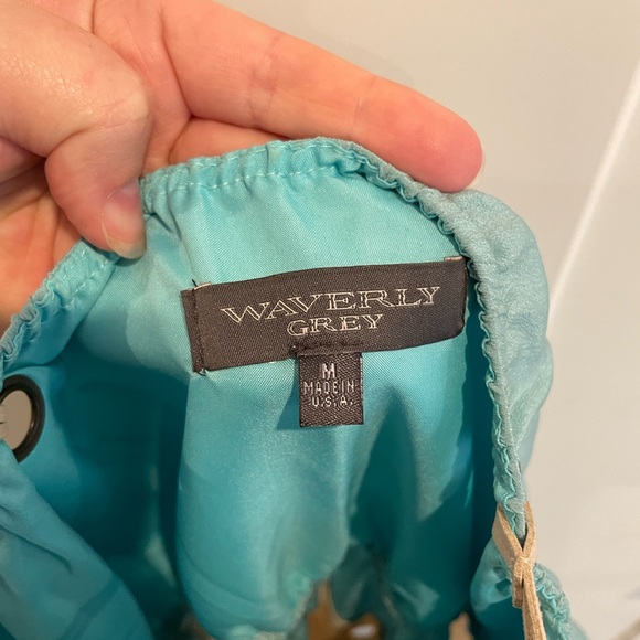 Waverly Grey Color-block Silk Tank - Picture 4 of 4